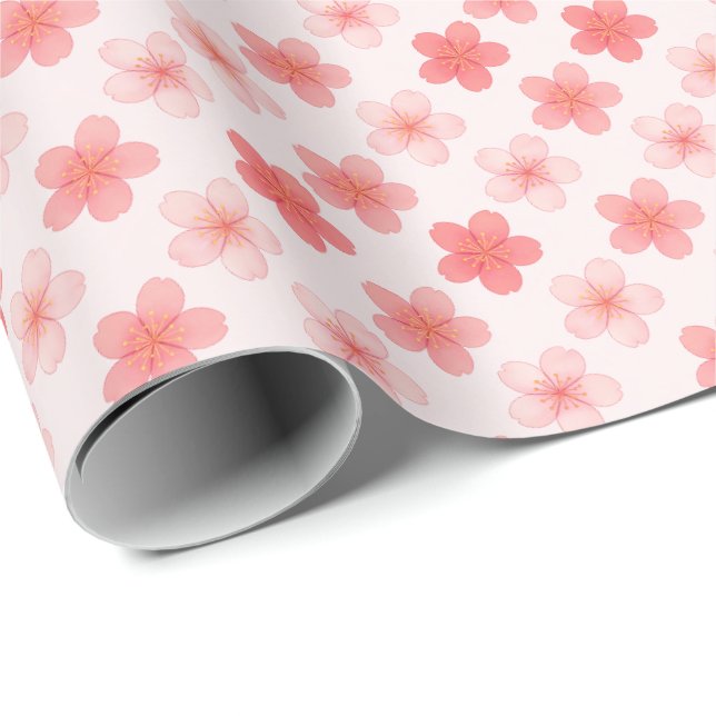Papier Cadeau Fleur de cerisier (Coin rond)