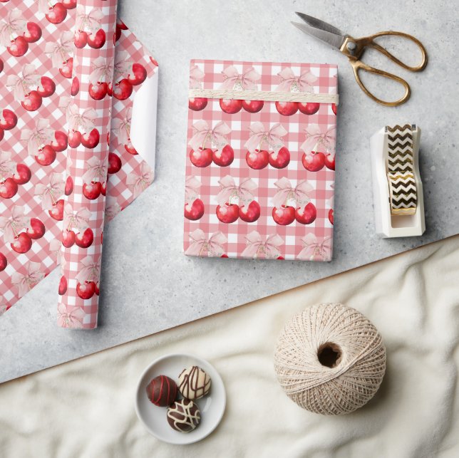 Papier Cadeau Fleur de cerisier de Bow rose (Artisanat)