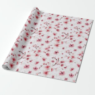 Papier Cadeau Fleur de cerisier japonais rose pâle