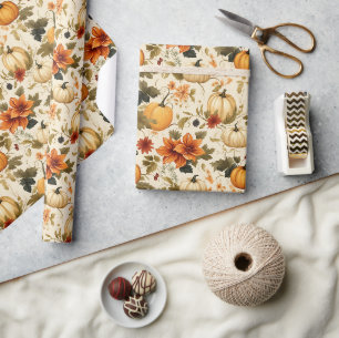 Papier Cadeau Fleur de citrouille