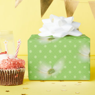 Papier Cadeau Fleur de cosmos sur pois