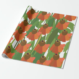 Papier Cadeau Fleur de Helenium Floral