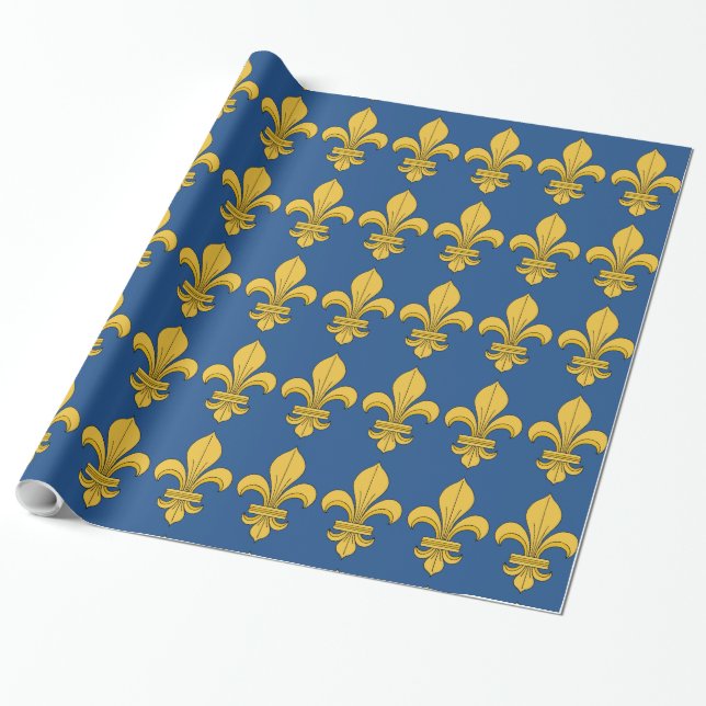 Papier Cadeau Fleur de lis (Déroulé)