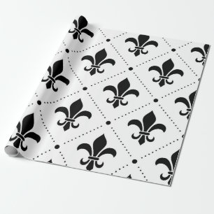 Papier Cadeau Fleur De Lis Motif