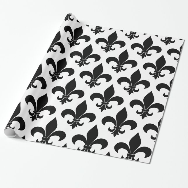 Papier Cadeau Fleur de lis Motif Classic (Déroulé)