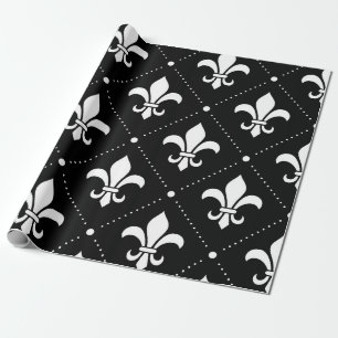 Papier Cadeau Fleur De Lis Pattern