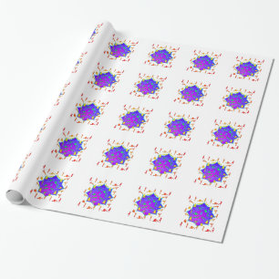 Papier Cadeau Fleur de Lotus avec postures de Yoga