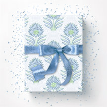 Fleur de Mughal en ardoise et vert