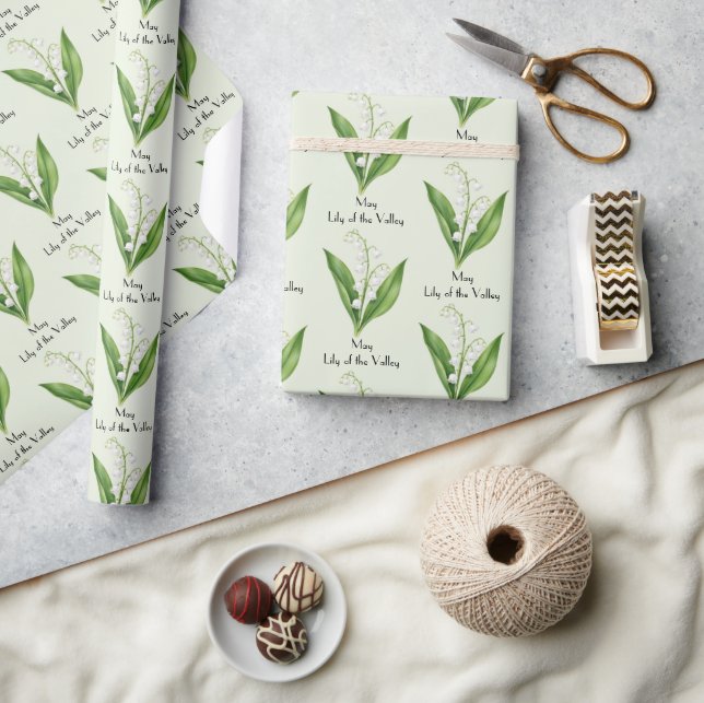 Papier Cadeau Fleur de Muguet de Mai (Artisanat)