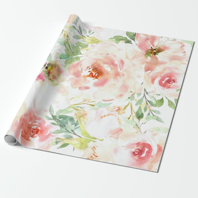 Papier Cadeau Fleur de naissance (Déroulé)