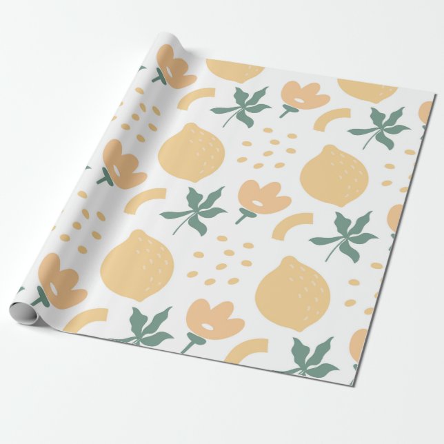 Papier Cadeau Fleur de pâte (Déroulé)