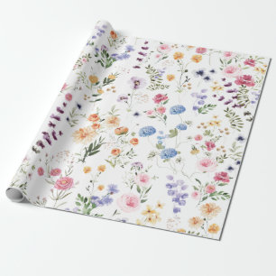 Papier Cadeau Fleur de prairie Fleur sauvage de printemps Jardin