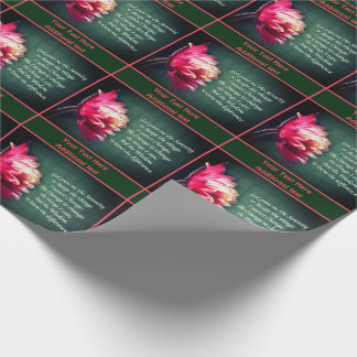 Papier Cadeau Fleur de prière Sérénité Inspiré Personnalisé