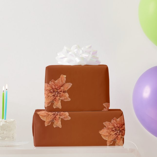 Papier Cadeau Fleur de terracotta (Cadeaux de fête)