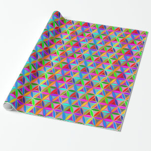 Papier Cadeau Fleur de vie - motif transparent - couleur dégradé