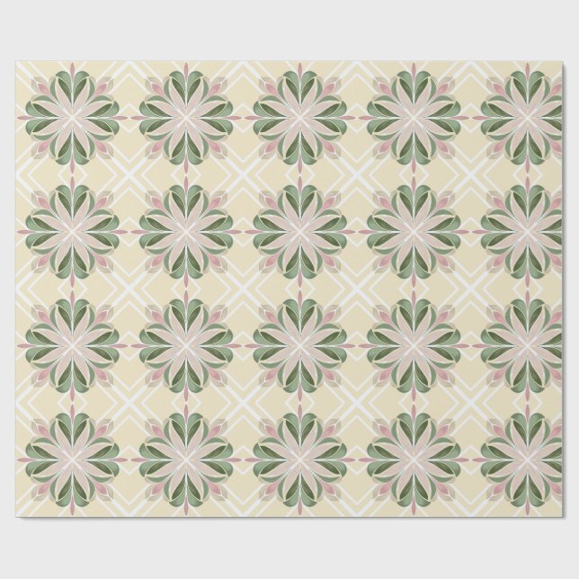 Papier Cadeau Fleur discrète (Plat)