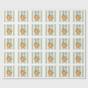 Papier Cadeau Fleur d'Oranger - Label Citrus Méditerranéen