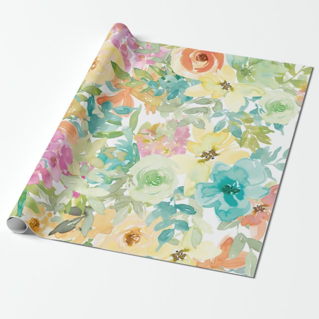 Papier Cadeau Fleur du coeur saignant (Déroulé)