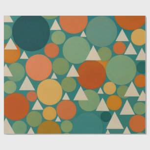 Papier Cadeau Fleur géométrique - Cercles et triangles en harmon