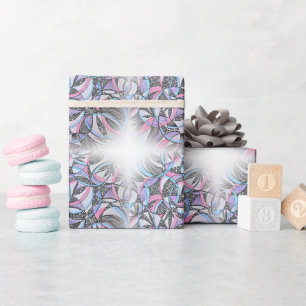 Papier Cadeau Fleur géométrique dessinée à la main Cadeau