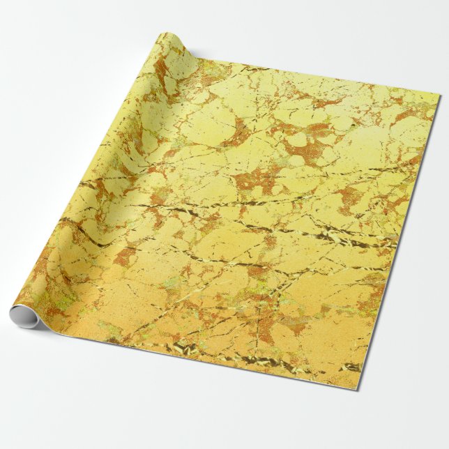 Papier Cadeau Fleur jaune (Déroulé)