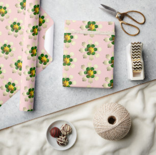 Papier Cadeau Fleur Lotus Exotique - Floral Mariage Été rose