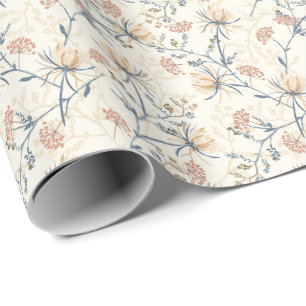 Papier Cadeau fleur orientale légendaire - motif floral Vintage