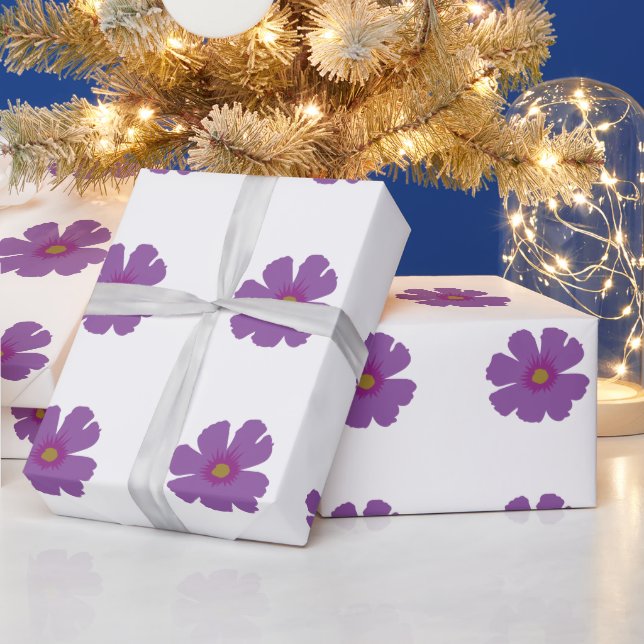 Papier Cadeau Fleur pourpre (Vacances)