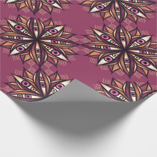 Papier Cadeau Fleur psychédélique aux yeux Déplaisants trippants