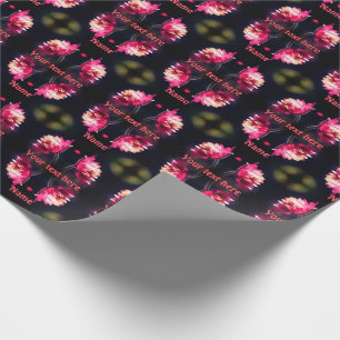 Papier Cadeau Fleur Rouge Dans La Lumière Du Soleil Fermer Perso