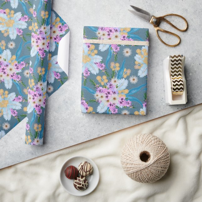 Papier Cadeau Fleur sauvage australien été (Artisanat)