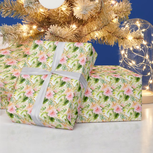 Papier Cadeau Fleur tropicale de jungle (Vacances)