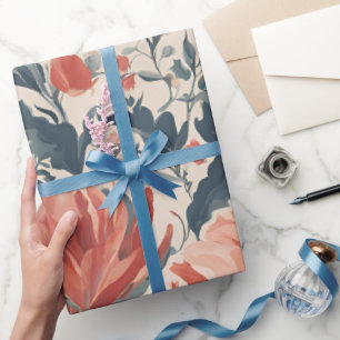 Papier Cadeau Fleur Vintage