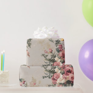 Papier Cadeau Fleur vintage