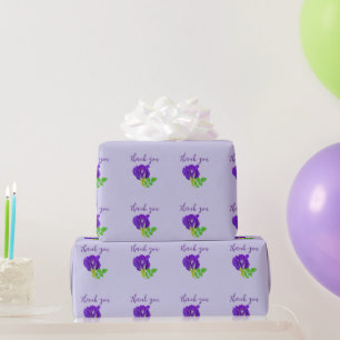 Papier Cadeau Fleur Violet Bloom 