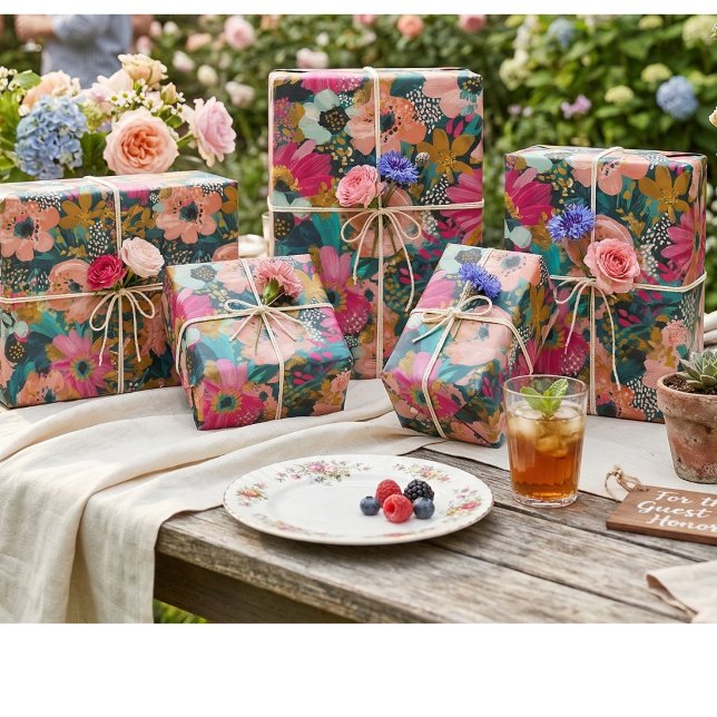 Papier Cadeau Fleurie   (Créateur téléchargé)