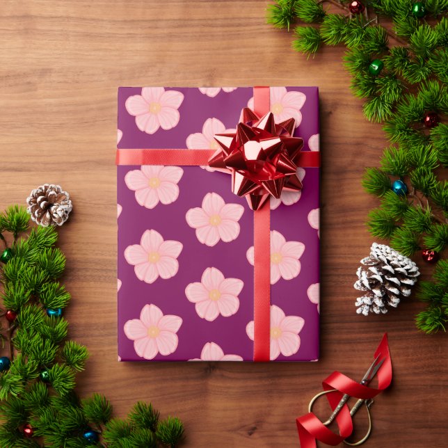 Papier Cadeau Fleuris  (Cadeau de vacances)