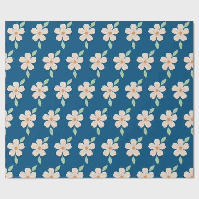 Papier Cadeau Fleuris  (Plat)