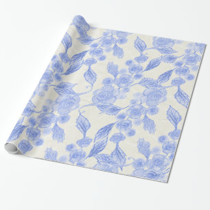Papier Cadeau Fleurs à main