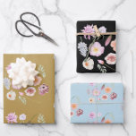 Papier Cadeau Fleurs Aquarelle Assorties<br><div class="desc">Embellissez vos cadeaux avec un bouquet de fleurs grâce à ce papier d'emballage cadeau. Chaque feuille est une variation du même motif,  parfait pour mélanger et assortir.</div>