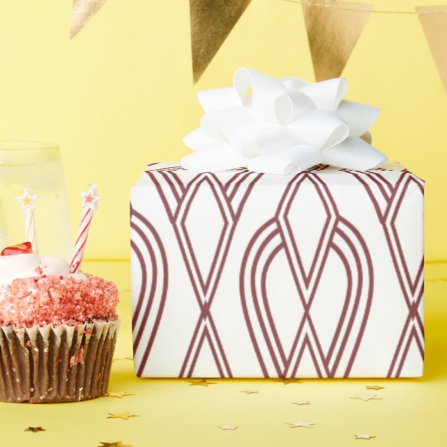 Papier Cadeau Fleurs Art Déco (Fête d'anniversaire)