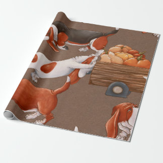 Papier Cadeau fleurs blanches motif design mignon illustration p