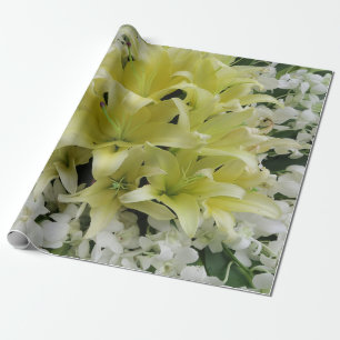 Papier Cadeau fleurs colorées, gnome de jardin, l lys ca