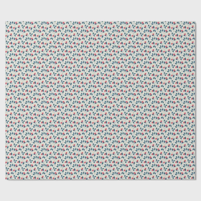 Papier Cadeau Fleurs Cosmiques Traînantes (Plat)