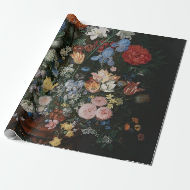 Papier Cadeau Fleurs dans un Vase - Jan Brueghel (Déroulé)