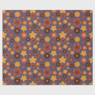 Papier Cadeau Fleurs d'automne douillettes Fleurs d'action de gr