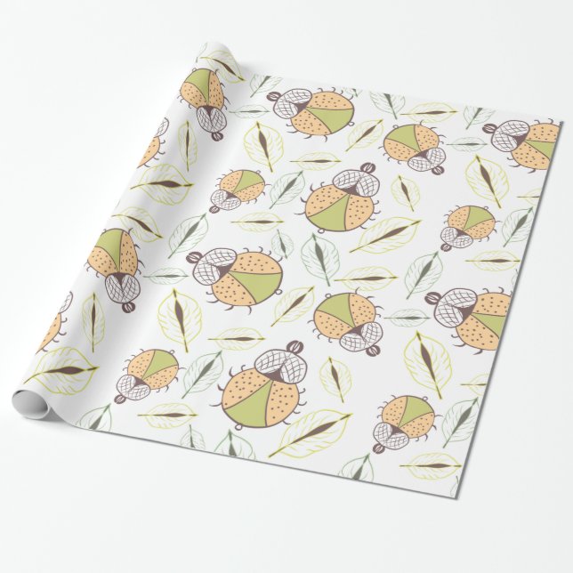 Papier Cadeau Fleurs de bonbons sans couture motif (Déroulé)