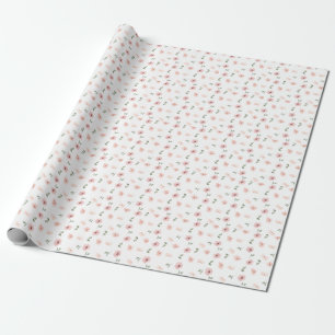Papier Cadeau Fleurs de campagne douces et florales Cottage Blus
