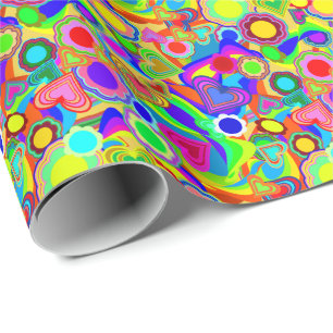 Papier Cadeau Fleurs de Coeurs super