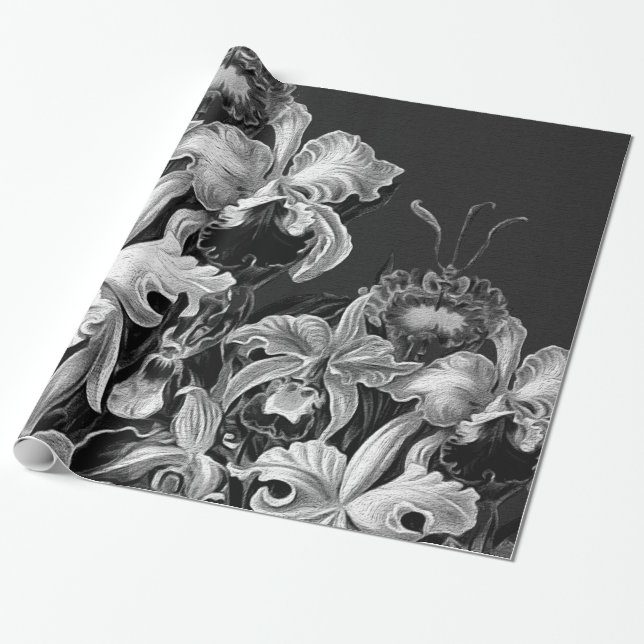 Papier Cadeau Fleurs de cru de Black&White (Déroulé)